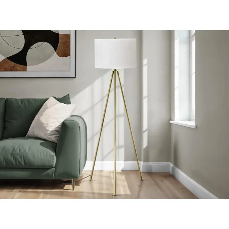 Monarch 63"H Metal Floor Lamp IVORY Discount