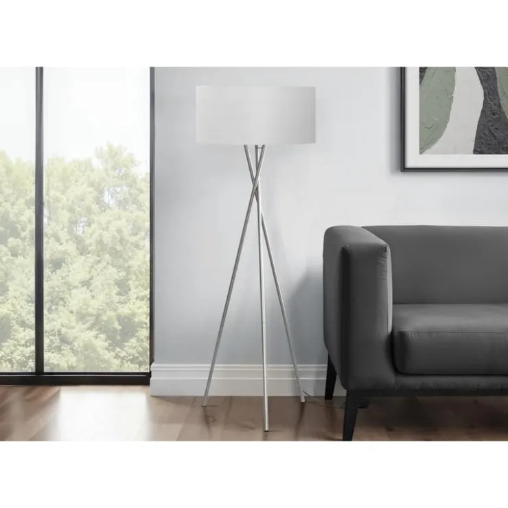 Monarch 62"H Metal Floor Lamp Silver Sale