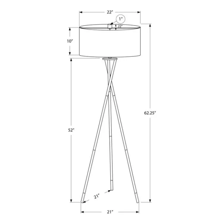 Monarch 62"H Metal Floor Lamp Black Sale