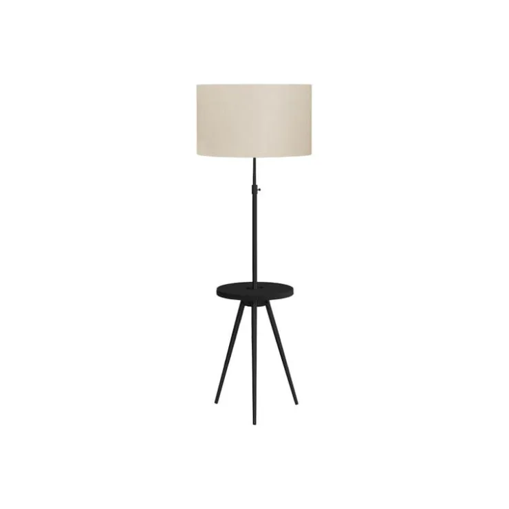 Monarch 63"H Metal Floor Lamp with USB Ports Black Sale