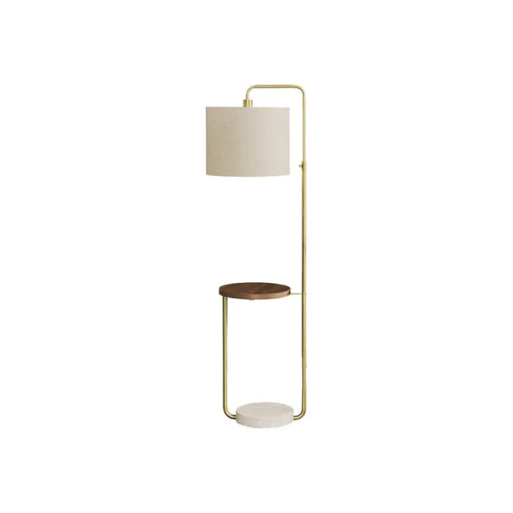 Monarch 67"H Metal Floor Lamp with USB Ports Gold Clearance