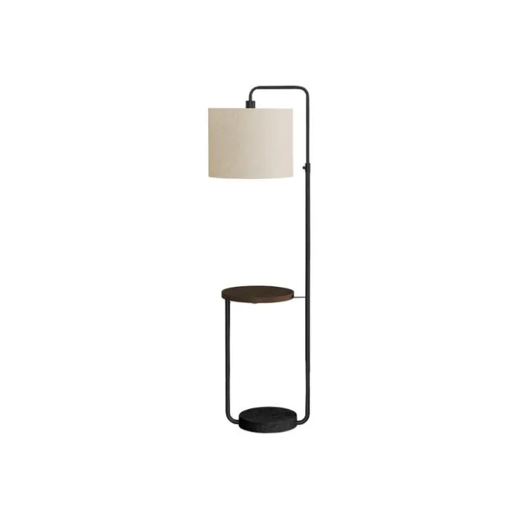Monarch 67"H Metal Floor Lamp with USB Ports Black Best