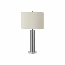 Monarch 28"H Metal Table Lamp Silver Clearance