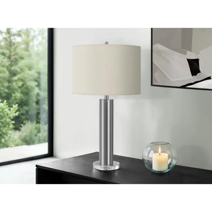 Monarch 28"H Metal Table Lamp Silver Clearance