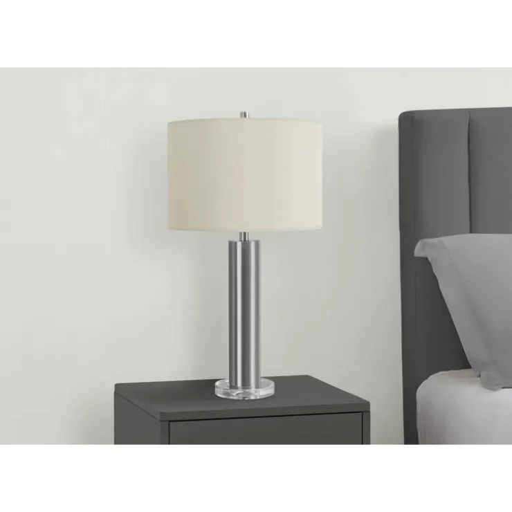 Monarch 28"H Metal Table Lamp Silver Clearance