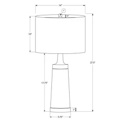 Monarch 28"H Metal Table Lamp Black Outlet