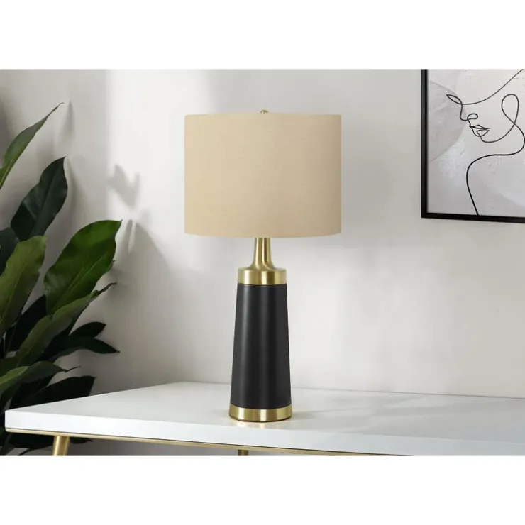 Monarch 28"H Metal Table Lamp Black Outlet