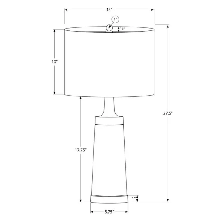 Monarch 28"H Metal Table Lamp Black Outlet