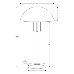 Monarch 20"H Metal Table Lamp Black