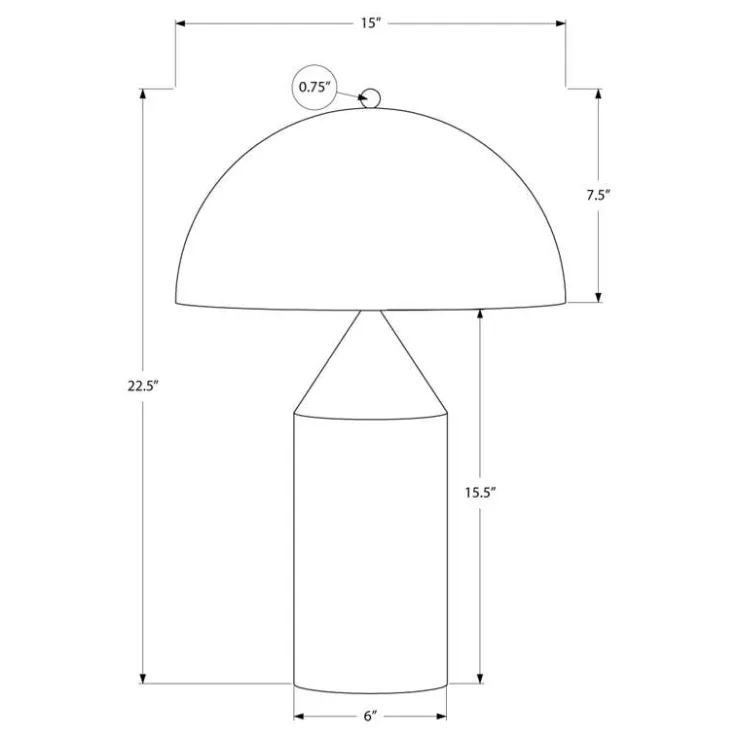 Monarch 23"H Metal Table Lamp Black Clearance