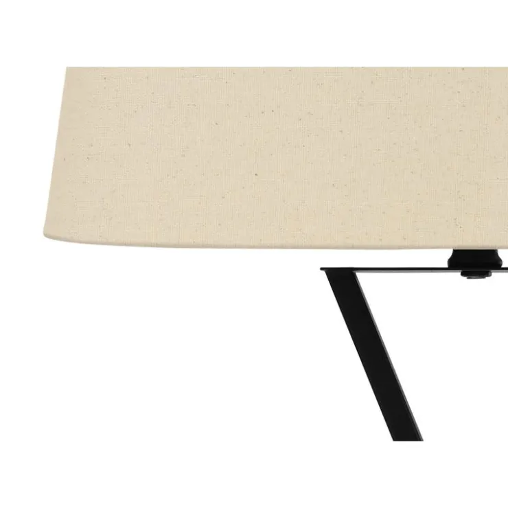 Monarch 25"H Metal Table Lamp with USB Ports Black Best