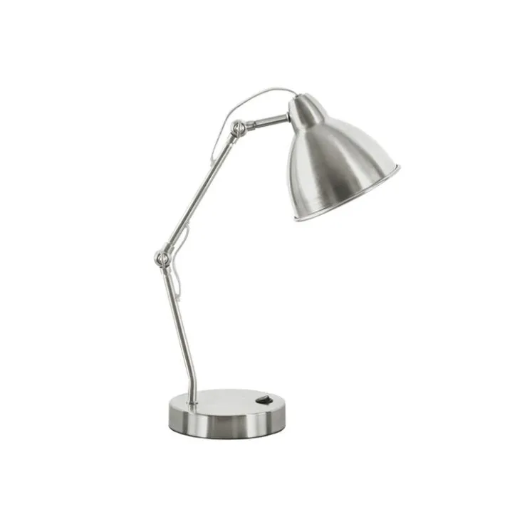 Monarch 17"H Metal Table Lamp with USB Ports Silver Sale