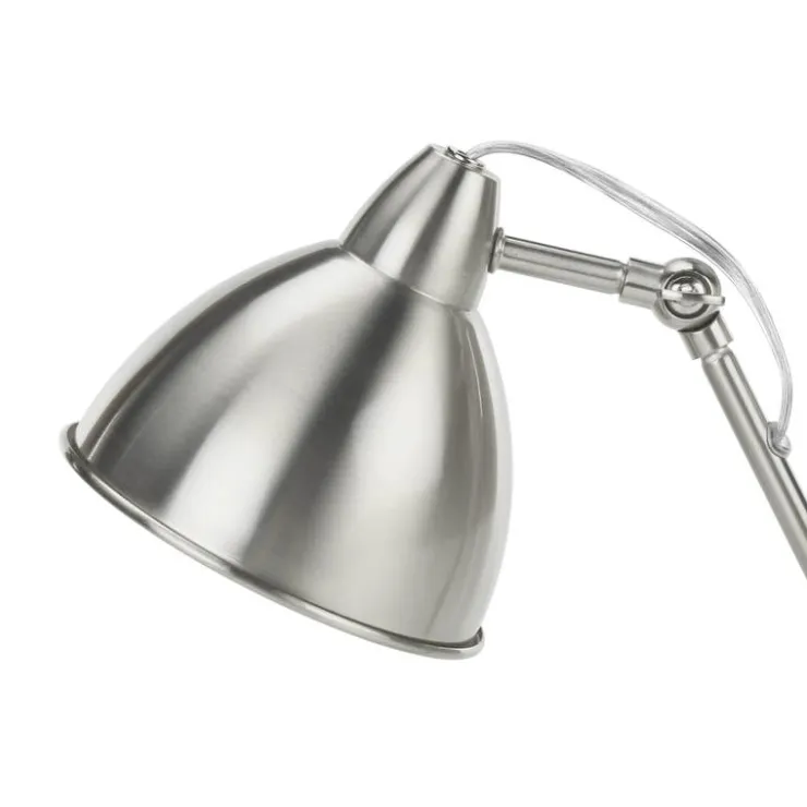 Monarch 17"H Metal Table Lamp with USB Ports Silver Sale