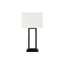 Monarch 28"H Metal Table Lamp with USB Port Black