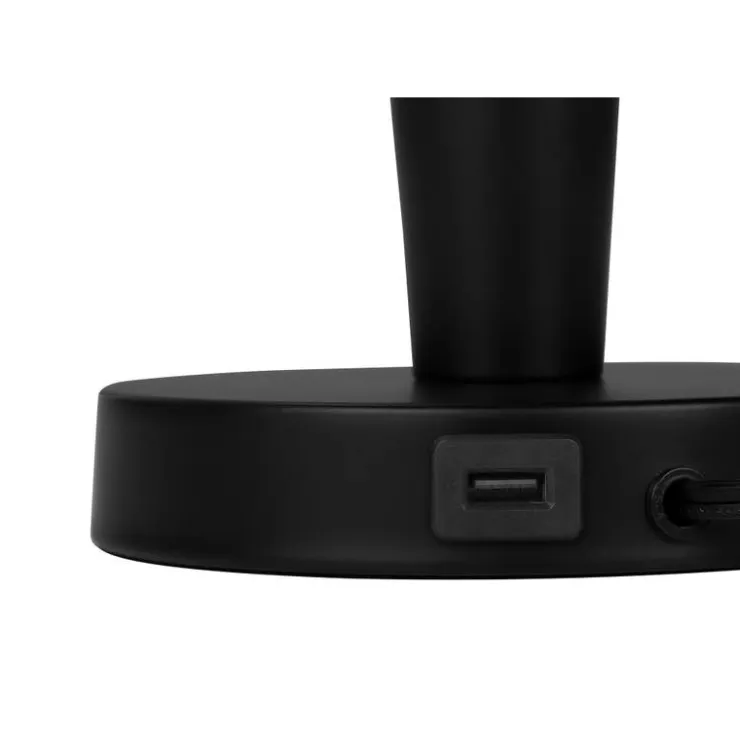Monarch 24"H Metal Table Lamp with USB Ports (2pcs) Black Sale