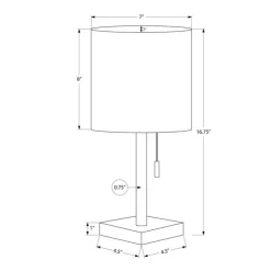 Monarch 17"H Metal Table Lamp with USB Ports (2pcs) Black Discount