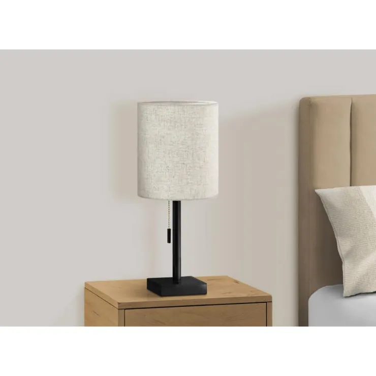 Monarch 17"H Metal Table Lamp with USB Ports (2pcs) Black Discount