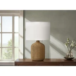 Monarch 23"H Rattan Table Lamp Brown Best