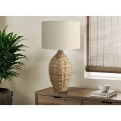 Monarch 30"H Rattan Table Lamp Brown Hot