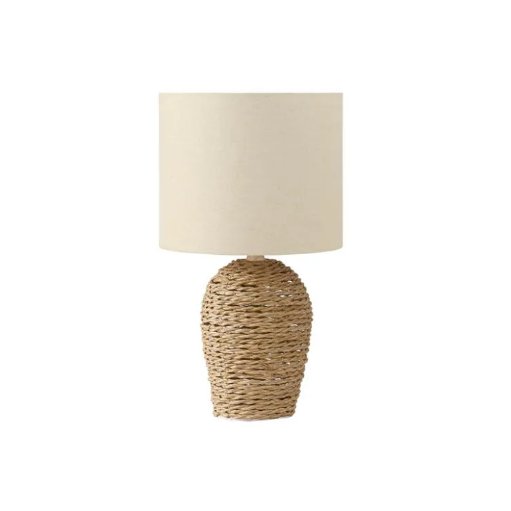 Monarch 17"H Rattan Table Lamp Brown Hot