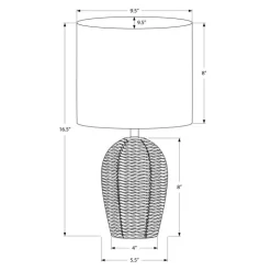 Monarch 17"H Rattan Table Lamp Brown Hot