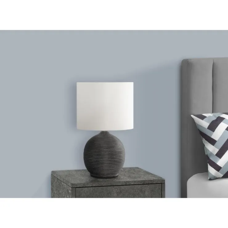 Monarch 16"H Resin Table Lamp Black