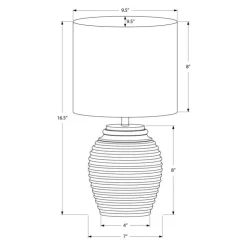 Monarch 17"H Resin Table Lamp Grey Outlet