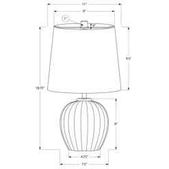 Monarch 19"H Resin Table Lamp Black