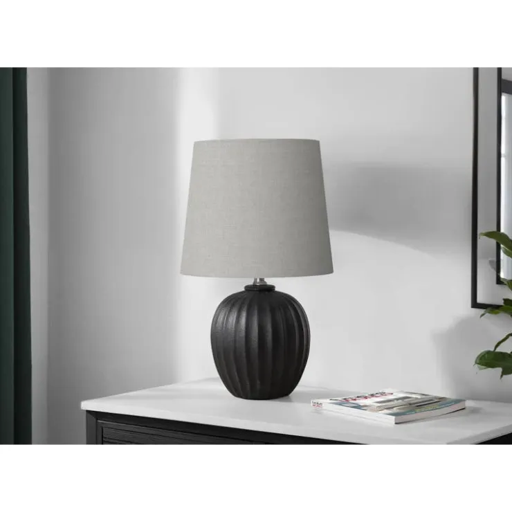 Monarch 19"H Resin Table Lamp Black