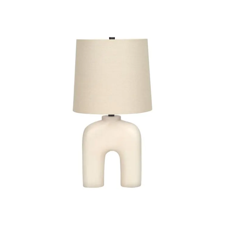 Monarch 25"H Resin Table Lamp Cream Sale