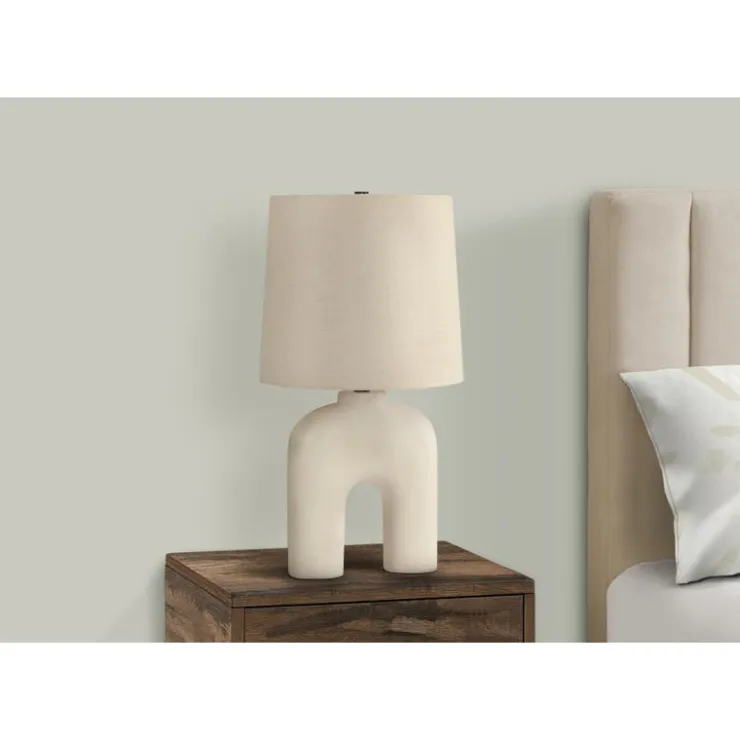Monarch 25"H Resin Table Lamp Cream Sale