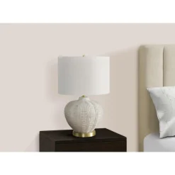 Monarch 21"H Resin Table Lamp Cream Outlet