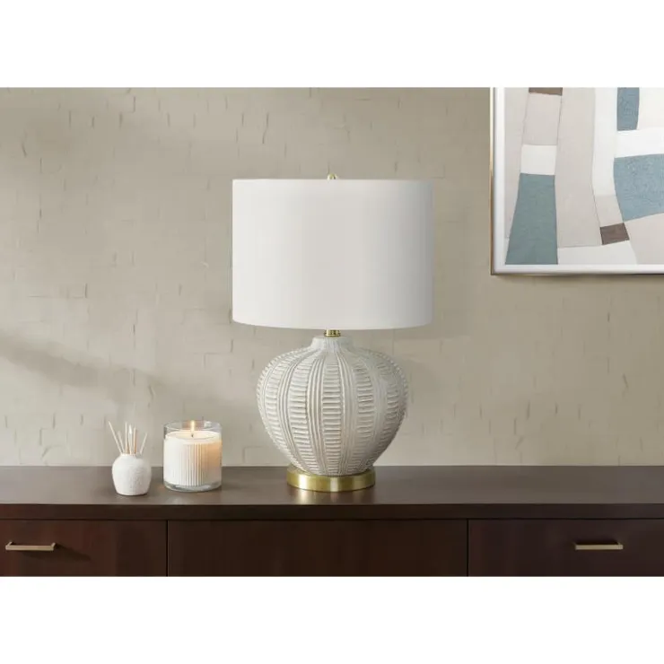 Monarch 21"H Resin Table Lamp Cream Outlet