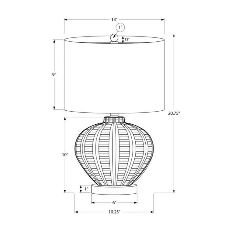 Monarch 21"H Resin Table Lamp Cream Outlet