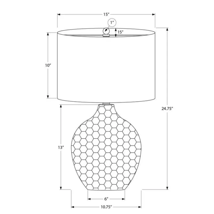 Monarch 25"H Resin Table Lamp Brown