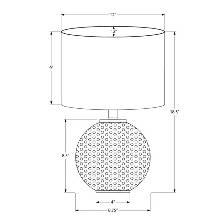 Monarch 19"H Resin Table Lamp Grey Discount