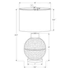 Monarch 26"H Resin Table Lamp Black