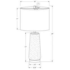 Monarch 29"H Resin Table Lamp Grey Clearance