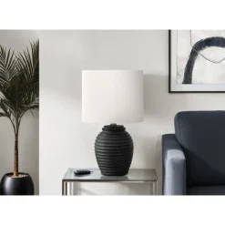 Monarch 17"H Resin Table Lamp Black Outlet