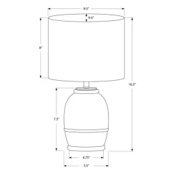 Monarch 16"H Resin Table Lamp Cream Discount