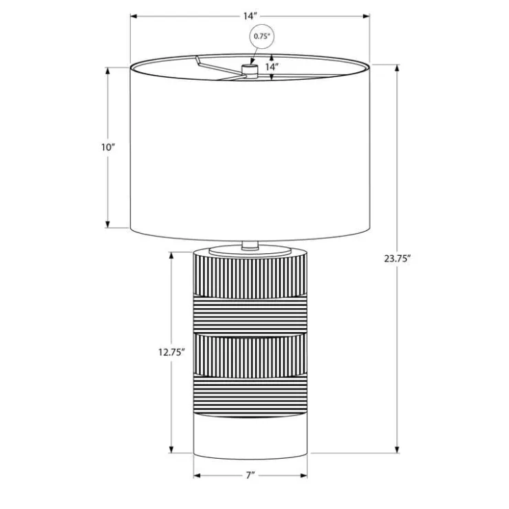 Monarch 24"H Resin Table Lamp Black Online