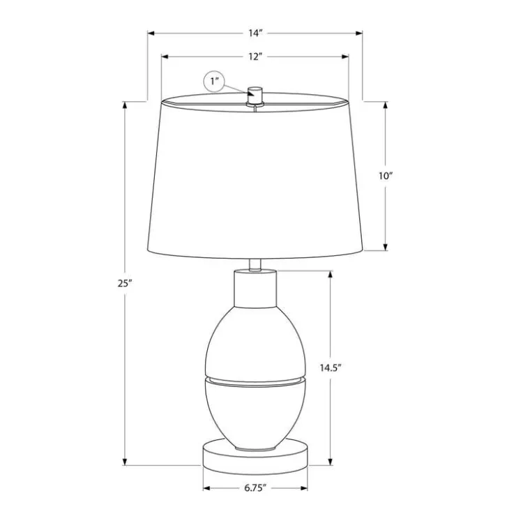 Monarch 25"H Resin Table Lamp Grey Hot