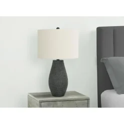 Monarch 24"H Resin Table Lamp Black