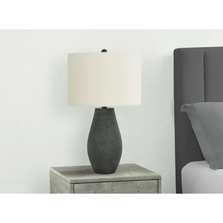 Monarch 24"H Resin Table Lamp Black