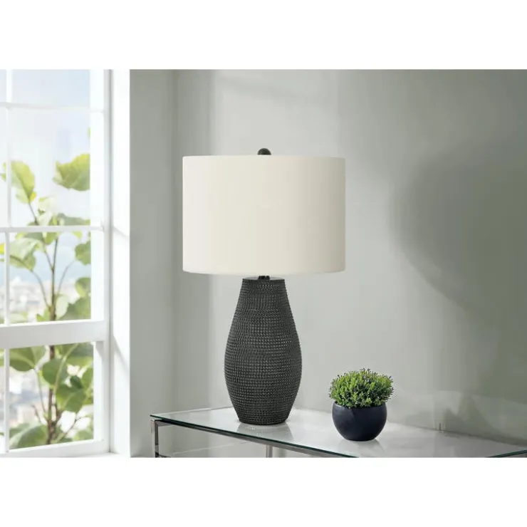 Monarch 24"H Resin Table Lamp Black