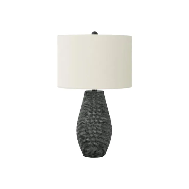 Monarch 24"H Resin Table Lamp Black