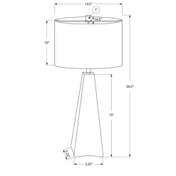 Monarch 27"H Resin Table Lamp Black Clearance