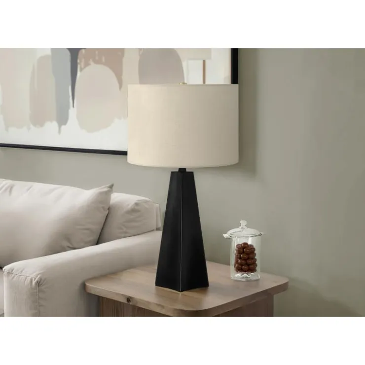 Monarch 27"H Resin Table Lamp Black Clearance