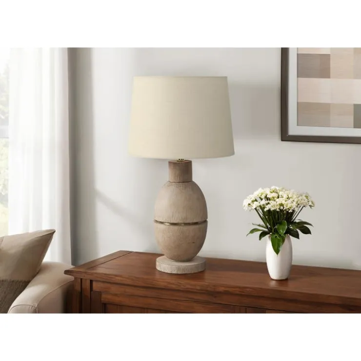 Monarch 25"H Resin Table Lamp Beige