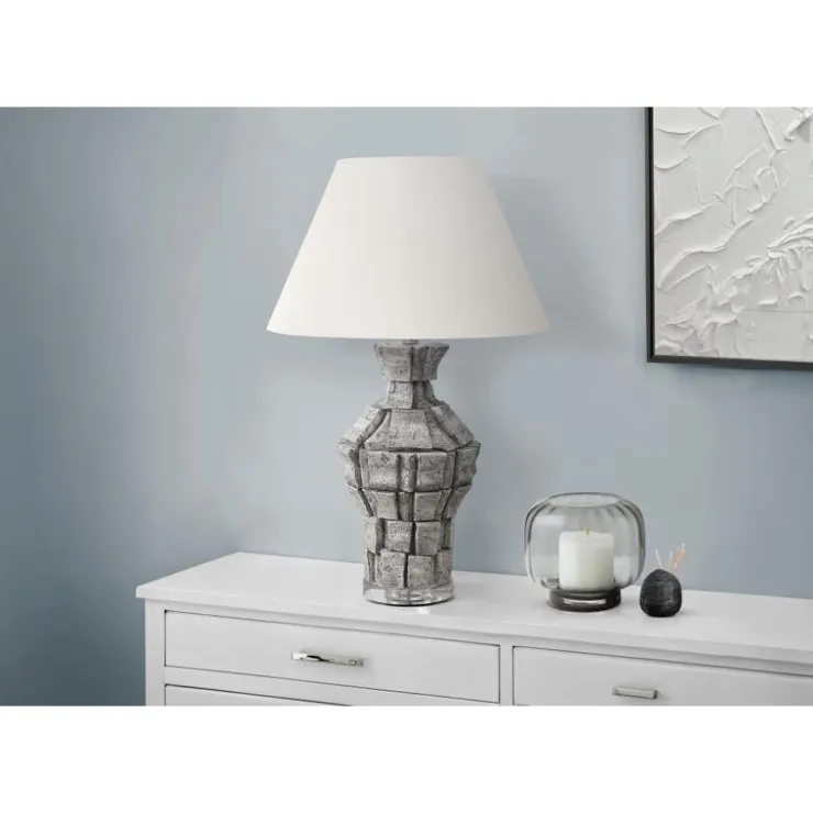 Monarch 28"H Resin Table Lamp Grey New